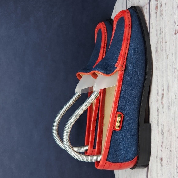 ESCADA | Rare Vintage Denim Moccasin Loafers Size 6 - Picture 5 of 11